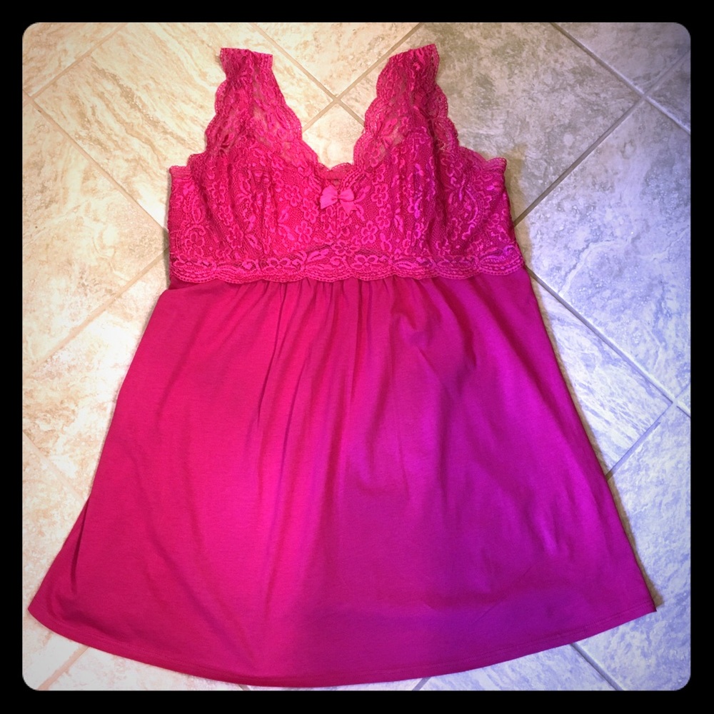 Avenue lace pink chemise, 18 20